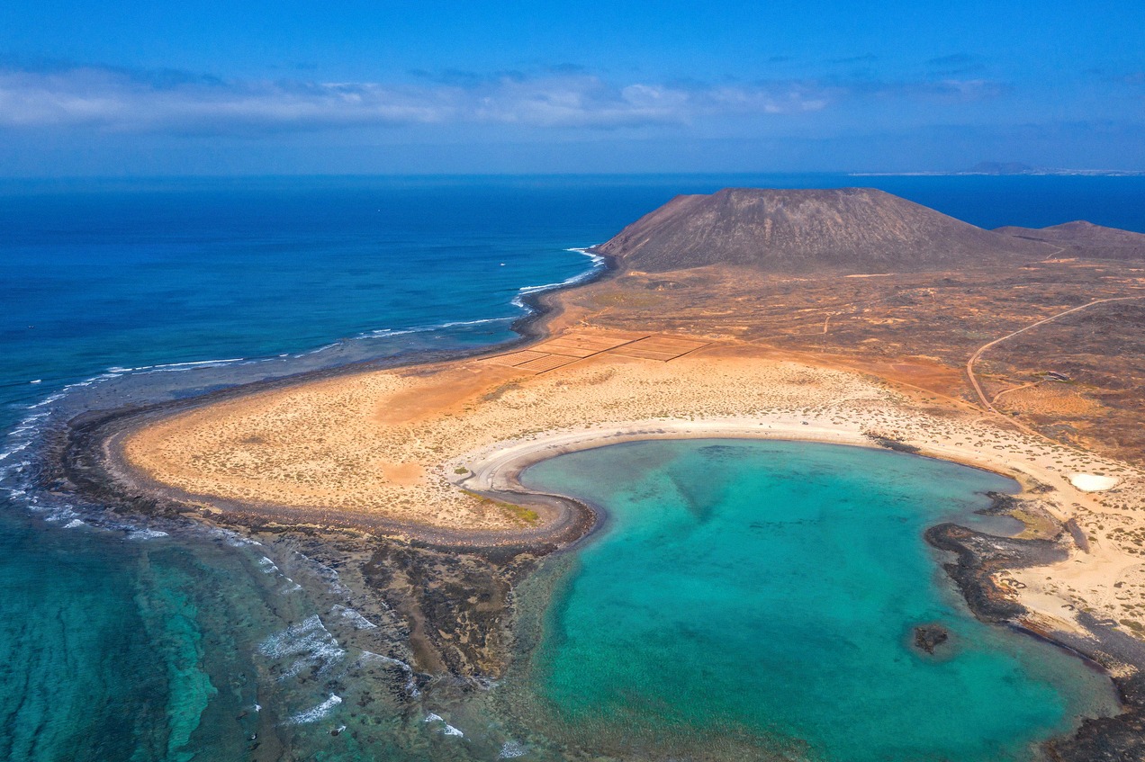 Die Isla de Lobos vor Corralejo, Naturschutzgebiet mit begrenzter Besucherzahl.