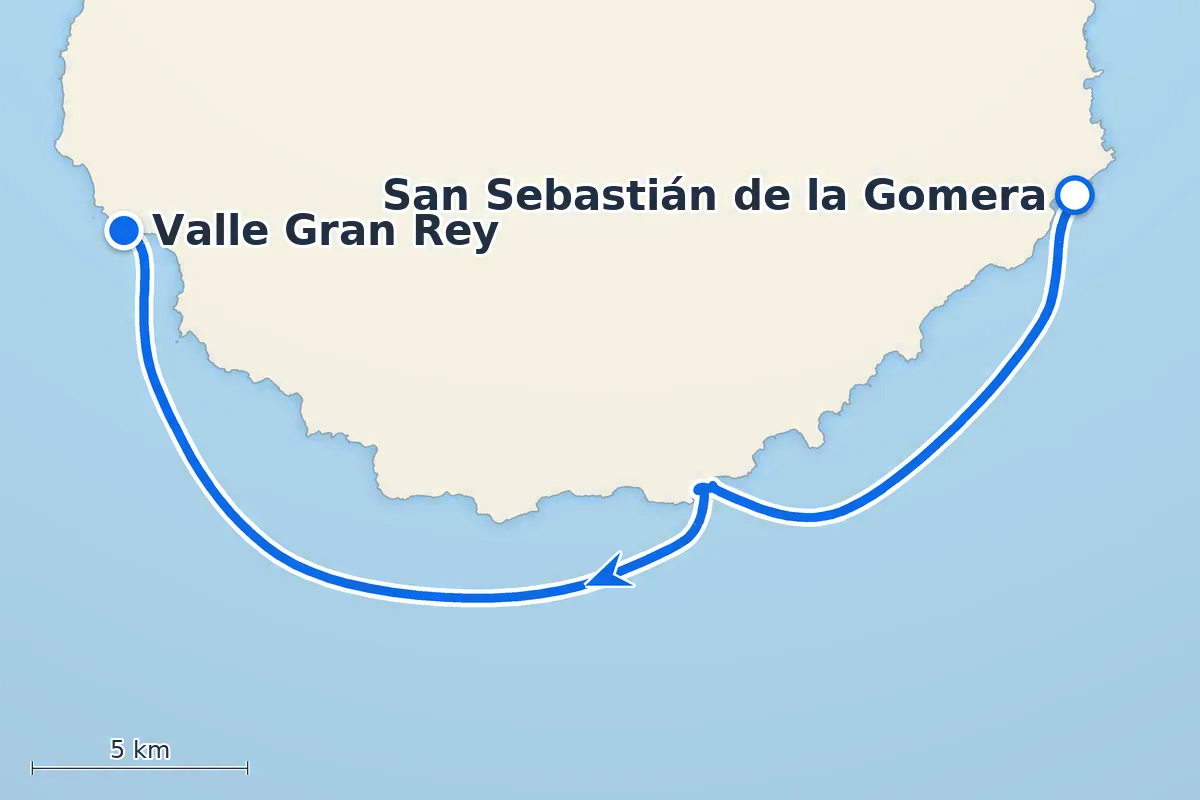 San Sebastián de la Gomera - Valle Gran Rey