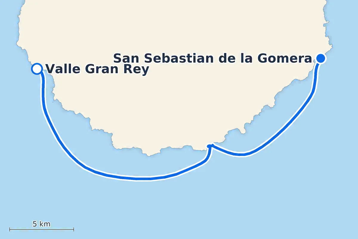 Valle Gran Rey - San Sebastian de la Gomera