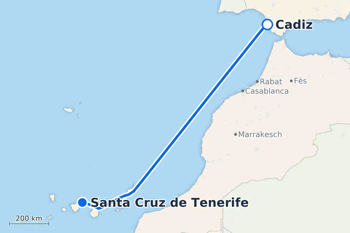 Cádiz - Santa Cruz de Tenerife